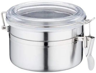 Vorratsdose 0,7 l Edelstahl mit Acryldeckel