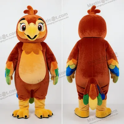Produktbild von Rostig MASTICOT samtiger Cartoon-Papageien-Maskottchen
