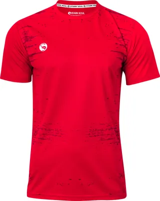 Produktbild von Sport T-Shirt, Trainingsshirt - Trikot -Stained-, Sportshirt – Rot – Gr.: 3XL