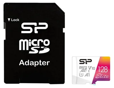 Obrázok produktu pre Silicon Power Elite, 128 GB, MicroSDXC, Trieda 10, UHS-I, 100 MB/s, Class 1 (U1)