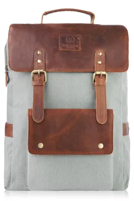 Produktbild von Laptop-Rucksack vintage urbaner Herren-Rucksack für die Arbeit Paolo Peruzzi SI-03-BU