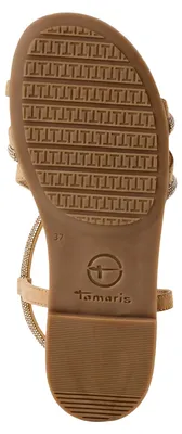 Produktbild von Tamaris Damen Sandale mit geflochtenen Riemchen und Lederdecksohle 1-28130-46, Größe:38 EU, Farbe:Beige