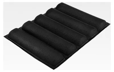 Produktbild von 5er Set Silikon Baguetteblech, wiederverwendbare Antihaft-Brotbackform für die Herstellung von Brot