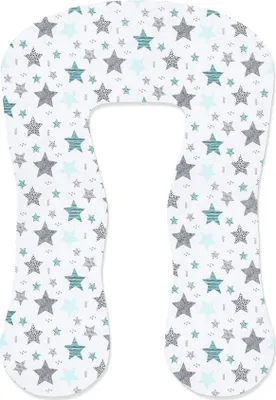 Produktbild von Amilian Bezug für Stillkissen Lagerungskissen Seitenschläferkissen 330 cm für Baby Bezug 100% Baumwolle mit Reißverschluss Typ A