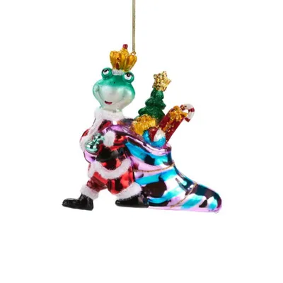Produktbild von Hänger Frosch mit Geschenken bunt - Christbaumschmuck Anhänger - 1081301020 GIFTCOMPANY