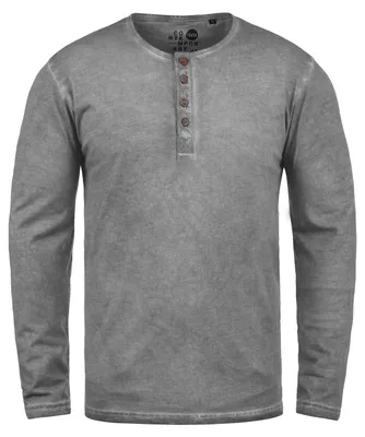 Produktbild von Solid SDTimur Herren Longsleeve Langarmshirt Shirt mit Grandad-Ausschnitt 100% Baumwolle Regular fit