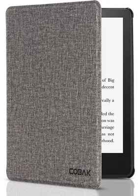 Obrázek produktu pro Chránič obrazovky pro Kindle Paperwhite 11. generace, 6,8 palců, šedý, vyrobený z umělé kůže, s funkcí automatického uspávání a probouzení