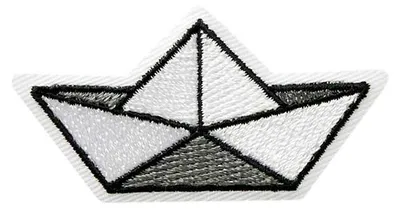 Immagine prodotto di Barchetta origami - Toppe, decalcomanie da stirare, applicazioni, toppe, toppe da cucire, da stirare, dimensioni: 5,0 x 2,8 cm