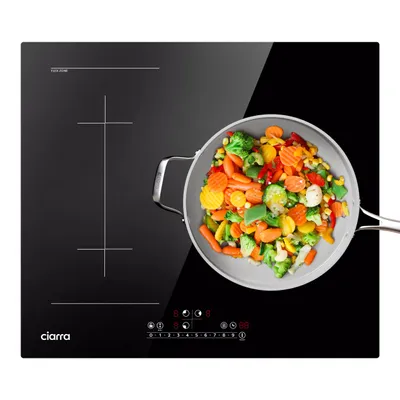 Zdjęcie produktu dla CIARRA Flex płyta indukcyjna 60 cm 3-strefowa płyta indukcyjna do zabudowy z jedną strefą flex booster 6500W VM3BFBIH