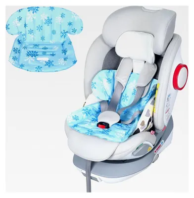 Produktbild von Baby Autositz Gel-Kühlmatte, Umkehrbare Autositzschutzmatte für Töpfchentraining, Kühlmatte mit EVA, Gel-Kühlmatte für Baby-Autositze und Kinderwagen, Schutz vor Flüssigkeiten und Schmutz, Blau