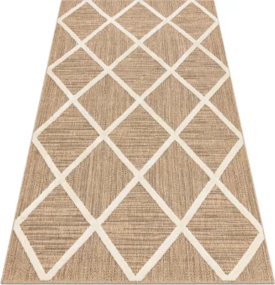Produktbild von SPARK 0708A beige / creme Teppich - Gitter, Diamanten Sisal, Strukturell beige 120x170 cm