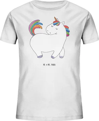 Produktbild von Mr. & Mrs. Panda Kleinkinder T-Shirt Einhorn Stolzieren 5-6 Jahre (110/116) - Weiß - Geschenk, Teenager, Reiter, Freundin, Einhörner, Unicorn, Mädchen, Jungen, Kinder