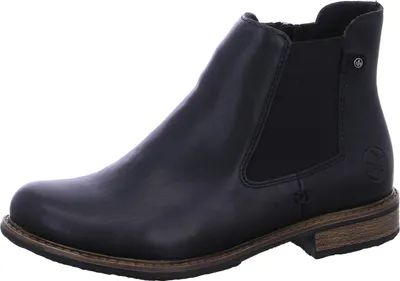 Produktbild von Rieker Damen Stiefelette flacher Chelsea Boot mit losen Soft Einlagen 74854, Größe:39 EU, Farbe:Schwarz