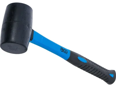 Immagine prodotto di Martello di gomma - Martello in gomma - 280 g - Manico in fibra di vetro - Testa nera - Ø 50 mm