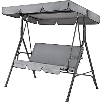 Produktbild von Universal Ersatzdach Gartenschaukel, 195x125x15cm Hollywoodschaukel Dachbezug, Universal Ersatzdach Gartenschaukel 3 Sitzer, Wasserdicht, Dauerhaft