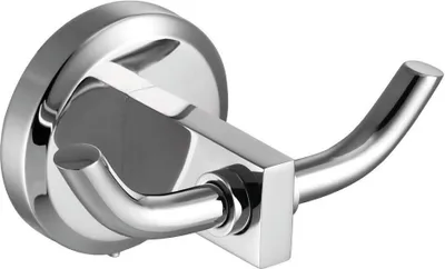 Produktbild von NEG Handtuch-Haken (einfach/doppel) Handtuchhalter/Aufhängung (silber) Muster: Grano