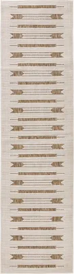 Produktbild von benuta In- & Outdoor Teppich Kaleo Creme/Beige 80x300 cm Teppich Wohnzimmer Outdoorteppich Läufer Modern Kurzflor Skandinavisch