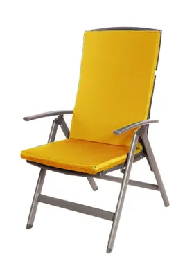Produktbild von Stuhlkissen 1er | Sitzkissen 110x47x4cm Orange | gartenkissen auf rataanmöbel | stuhlkissen outdoor | sitzkissen hochlehner