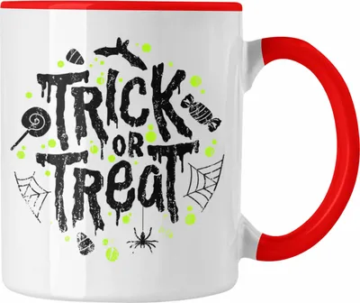Produktbild von Trendation - Halloween Tasse Kürbis Dekoration Becher Trick Or Treat (Rot)