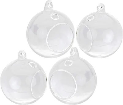 Produktbild von VBS Glaskugel offen, 4er-Pack Ø 9 cm