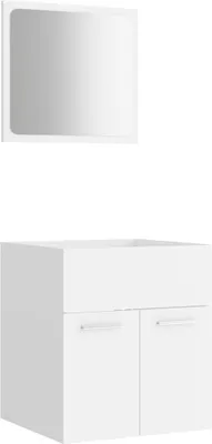 Obrázok produktu pre vidaXL 2-dielna súprava kúpeľňového nábytku Biely drevený materiál