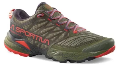 Produktbild von Akasha II, Cypress/Mountain Red,  Größe 44, ZFRS066E47R2444, Mountain Running Low Cut Schuhe Herren - La Sportiva