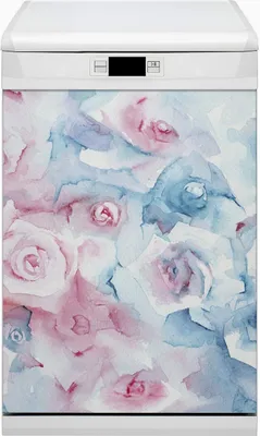 Produktbild von Küche Magnet für Spülmaschine  Abwaschbar 45x80 cm Geschirrspüle  - Pastellblumen