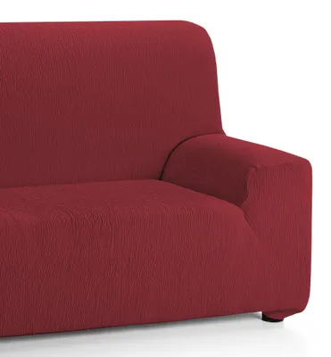 Immagine prodotto di Martina Home Emilia: copridivano elastico per divani a 4 posti, colore bordeaux, adatto a divani con lunghezza da 220 a 260 cm