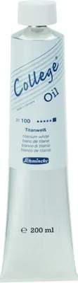 Schmincke 200ml College Öl Titanweiß Ölfarbe 31 100 015
