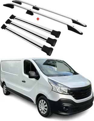 Image de Kit Barres et Rails de Toit pour Renault Trafic 2014-2025 L2 Alu Gris