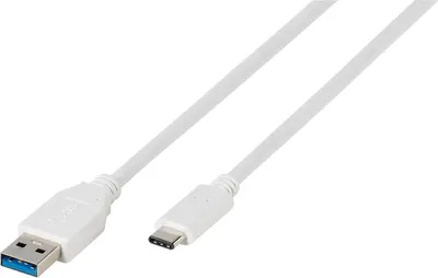 Produktbild von ViVanco™USB Type-C Kabel, USB Type-C Stecker <-> USB 3.1 Type A Stecker, 2m, 2 m, USB C, USB A, USB 3.2 Gen 1 (3.1 Gen 1), 5 Gbit/s, Weiß