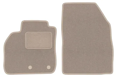 Productafbeelding van Velours voormatten voor Renault Grand Scenic III 2009-2015 – 2-delig, beige, op maat – Wielganizator LUX