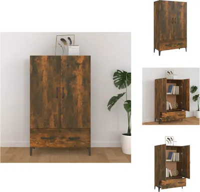 Zdjęcie produktu dla vidaXL Kredens dąb wędzony 70x31x115 cm materiał drewnopochodny - Kredensy