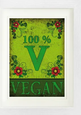 Produktbild von Kochkunst Gerahmtes Bild Mit Edlem Passepartout | Wand-Bilder | Im Bilderrahmen - 100% Vegan (40 x 30 cm)