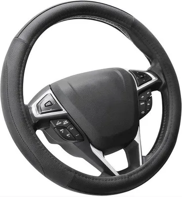 Produktbild von Famanu Lenkradhülle Schwarz Mikrofaser 37-39 cm - Universal