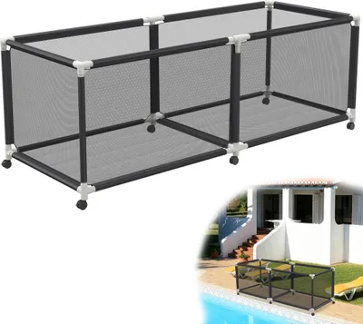 Produktbild von UISEBRT Pool-Aufbewahrungsbox Roll-Organizer 230x78x88cm – Große Kapazität Mesh-Netz-Organizer für Schwimmbadausrüstung, Pool-Nudeln, Spielzeug & Handtücher
