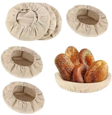 Produktbild von Brotbeschermungstuch, 5 Stück, 28CM-oval, ovales Tuch, für Heimbäckerei, Fermentations- und Backtuch