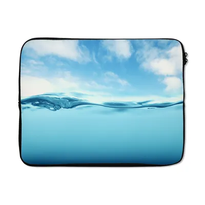 Produktbild von MuchoWow® Laptop Hülle 15 Zoll Meer - Wolken - Blau Laptoptasche - Laptoptasche - Sleeve - Rundum-Schutz