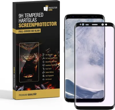 Produktbild von 2x 9H Hartglas für Samsung Galaxy S8 FULL CURVED Displayschutz Panzerfolie SW KLAR Schutzglas Panzerglas Schutzfolie Displayglas Glasfolie Echtes Glas