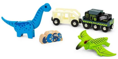 Obrázok produktu pre BRIO Dinosaur Battery Train, Vlak, 3 rok / roky, Drevo, Viacfarebný