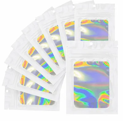 Mylar-Beutel 100 Stück, weiß, 10,5x15 cm, wiederverschließbar