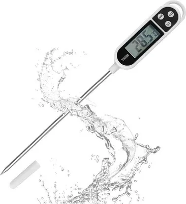 Obrázek produktu pro Digitální kuchyňský teploměr s dlouhou sondou, LCD displejem, na smažení a pečení