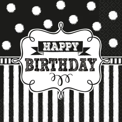 Produktbild von 16 Lunch-Servietten Chalkboard Birthday