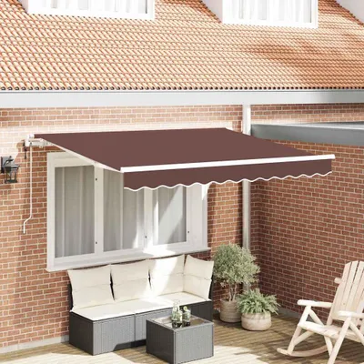 Immagine prodotto di Maison Exclusive - Tenda da sole a scomparsa, marrone, 250 x 200 cm, tessuto
