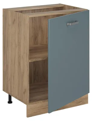 Obrázok produktu pre Kuchynská spodná skrinka Vicco R-Line Modrošedá/Dub Goldkraft 60 cm s 1 dverami bez pracovnej dosky, Model 72194
