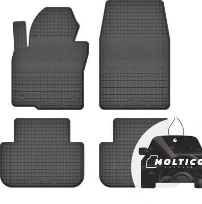 Image de Tapis en caoutchouc avec bordure Tapis de voiture en caoutchouc Tapis de voiture ajusté 4 pièces - convient à Hyundai ix35 2010-2015