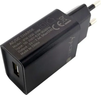Zdjęcie produktu dla Ładowarka sieciowa Techly USB-A 5V 2,4A czarna