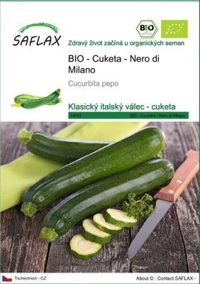 Obrázek produktu pro SAFLAX - BIO - Cuketa - Nero di Milano - Cucurbita pepo - 6 Semena