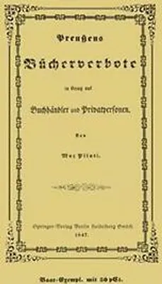 Obrázok produktu pre Preußens Bücherverbote in Betreff der Privatpersonen und Buchhändler
