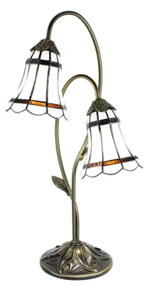 Immagine prodotto di Clayre & Eef Lampada da tavolo Tiffany 61 cm Marrone Bianco in poliresina